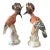 1960s Pair of Mottahedeh Italian Ceramic Hoopoe Birds – Meissen-Inspired Hand-Painted Sculptures For Sale