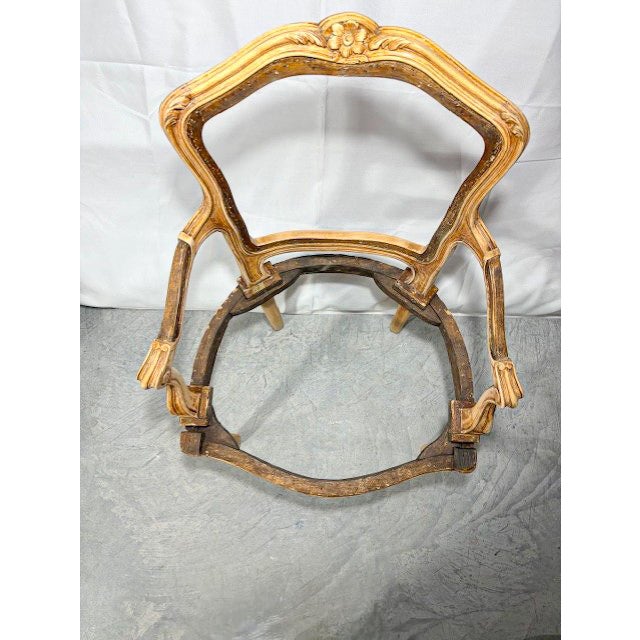 Brown Mid 19th Century Set of 4 Louis XV Style Dining Chair Frames For Sale - Image 8 of 12