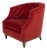 Classic Button-Tufted Barrel Accent Chair For Sale