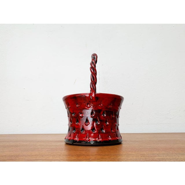 Italian Strawberry Pottery Vase by Fratelli Fantullacci for Bitossi, 1960s, in Very Good conditions. Designed 1960 to 1969...