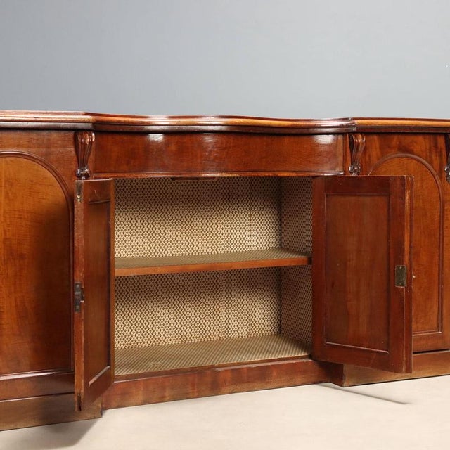 Antique English Mahogany Sideboard, 1850s For Sale - Image 4 of 13