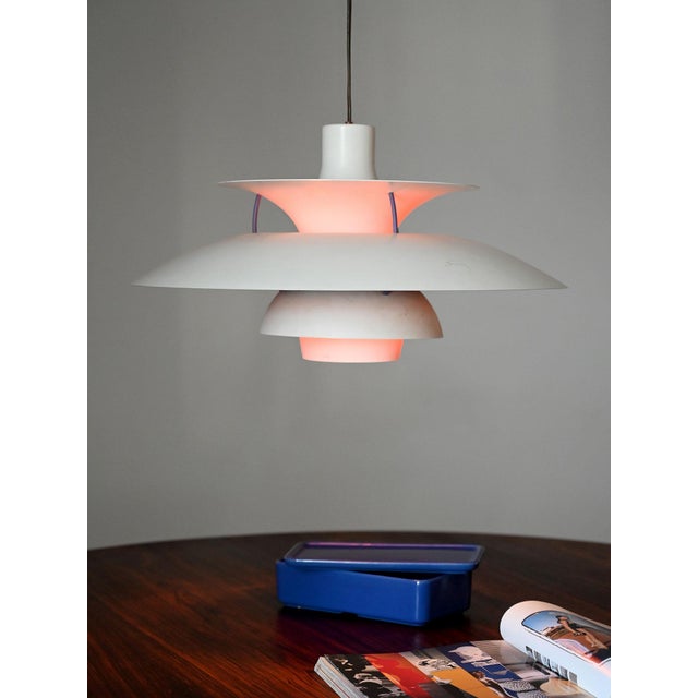 PH 5 White Pendant by Poul Henningsen for Louis Poulsen, 1960s For Sale - Image 3 of 11