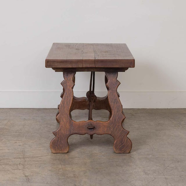 19th Century 19th Century Spanish Wood and Iron Trestle Table For Sale - Image 5 of 18