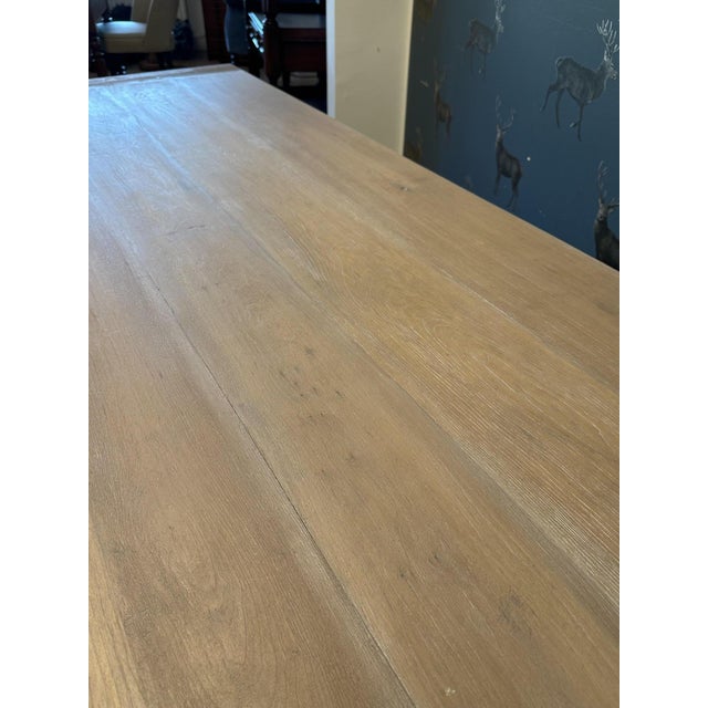 1990s Vintage English Farmhouse Table, 1990s For Sale - Image 5 of 15