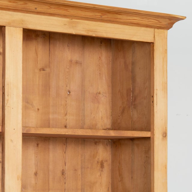 Early 20th Century Early 20th Century Danish Pine Bookcase Display Cabinet For Sale - Image 5 of 11