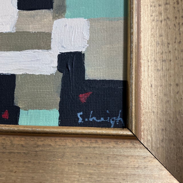 Contemporary 2 Original Stephen Heigh Abstract Small Paintings “Urban1&2” Framed-a Pair For Sale - Image 4 of 5