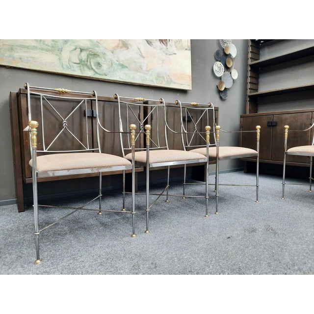 1970s Regency Wrought Iron Armchair by Alberto Orlandi, Italy, 1970s For Sale - Image 5 of 18