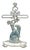 French 1900s Cast Iron Umbrella Stand Depicting a Dog Sitting in Front of a Tree For Sale