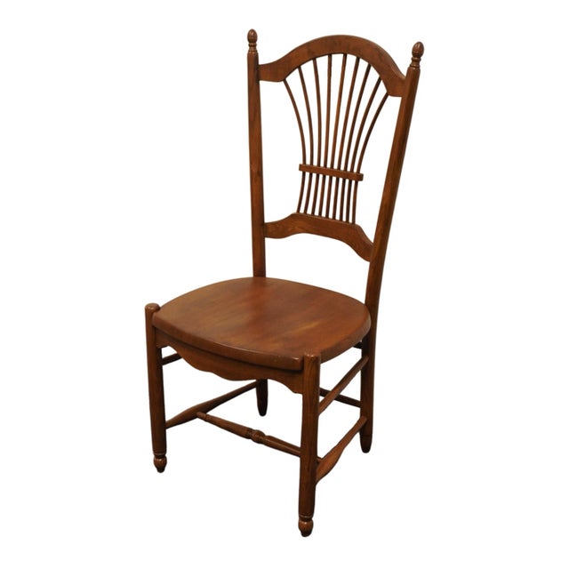 JAMCO WOOD Solid Hard Rock Maple Rustic Country Style Wheat Back Dining Side Chair 42" High 20" Wide 22.25" Deep Seat:...