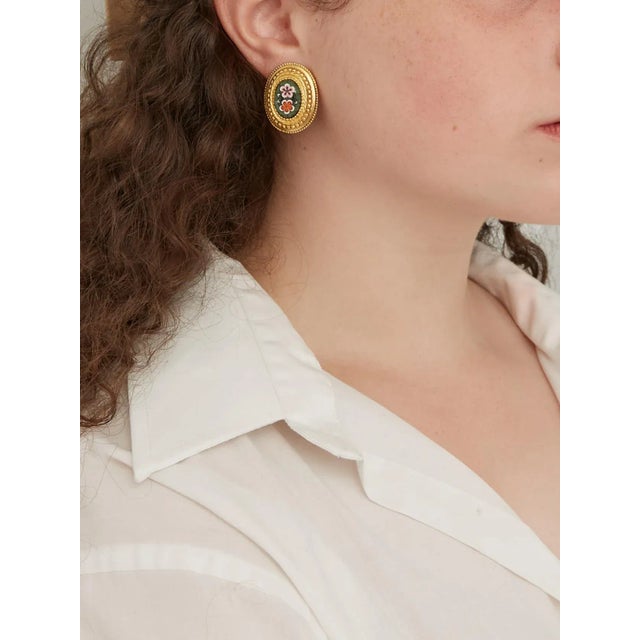 Contemporary Renata 24K Gold Electroplate Earrings - 2 Pieces For Sale - Image 3 of 3