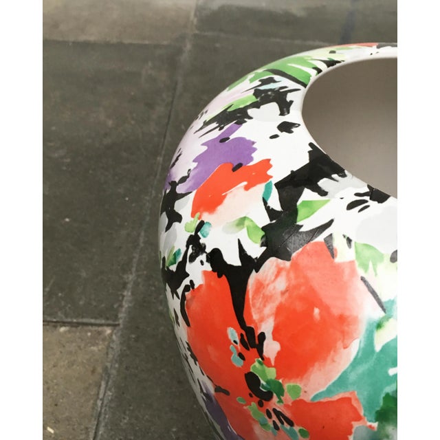 Large Vintage Postmodern German Floral Floor Vase from Steuler For Sale - Image 13 of 18