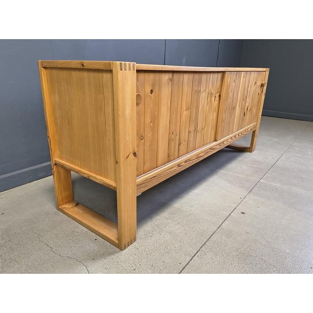 1960s Scandinavian Pine Wood Sideboard, 1960s For Sale - Image 5 of 12