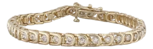 1.75ctw Diamond Tennis Bracelet 14k Yellow Gold 7" 4.7mm