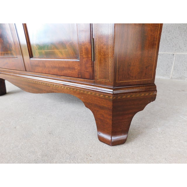Potthast Federal Style Mahogany Inlay Corner Cabinet For Sale - Image 11 of 17