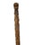 Antique, late 19th century folk art walking stick carved from a single piece of wood. The cane features an intricate,...