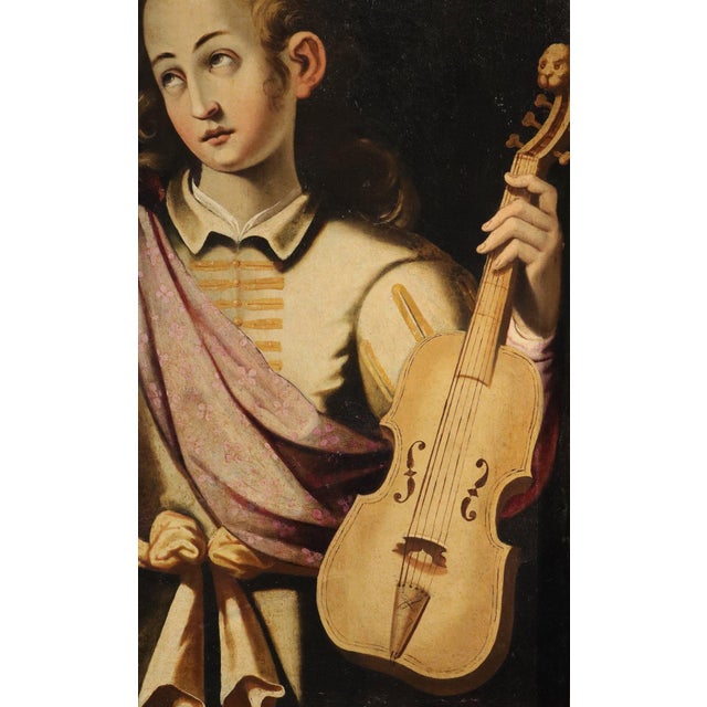 Workshop of Simone de Magistris, Saint Genesius de Magistris, 1600, Oil on Canvas For Sale - Image 12 of 16