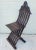 Moroccan / Syrian Mother-Of-Pearl Walnut Wood Folding Chair For Sale - Image 9 of 9