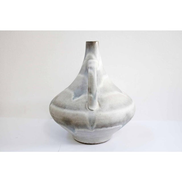 XL Ceramano handled vase Island series Germany 1960s Handcrafted German pottery Beautiful glaze Height 45cm Diameter 39cm...