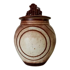 1990's Ellie Studio Pottery Jar With Lid