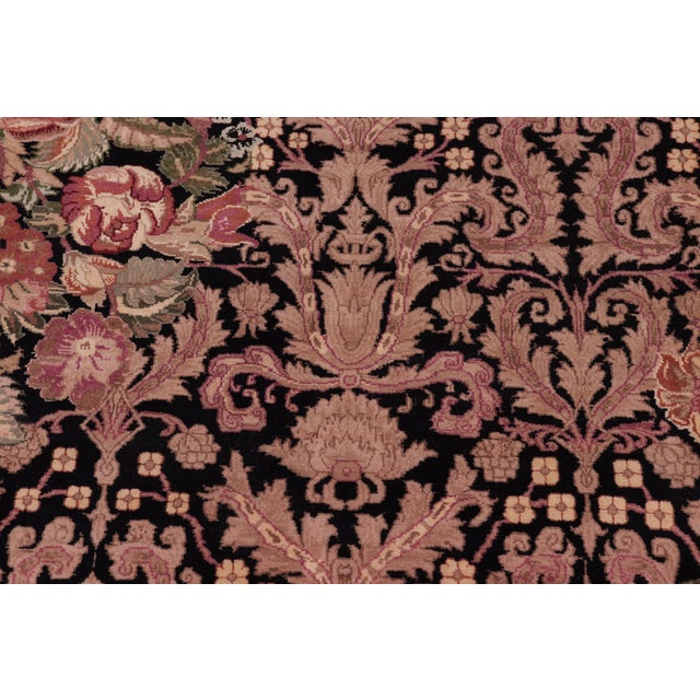 Art Nouveau 1990's Pak-Persian Black/Brown Wool Rug - 8'1'' X 10'10'' For Sale In New York - Image 6 of 9