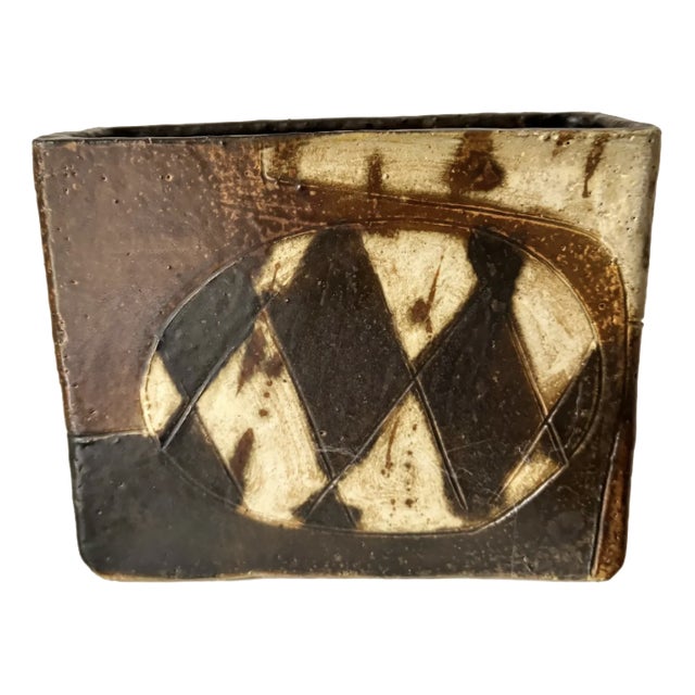Brutalist Danish Vase Stoneware from Trille Keramik, 1970s For Sale