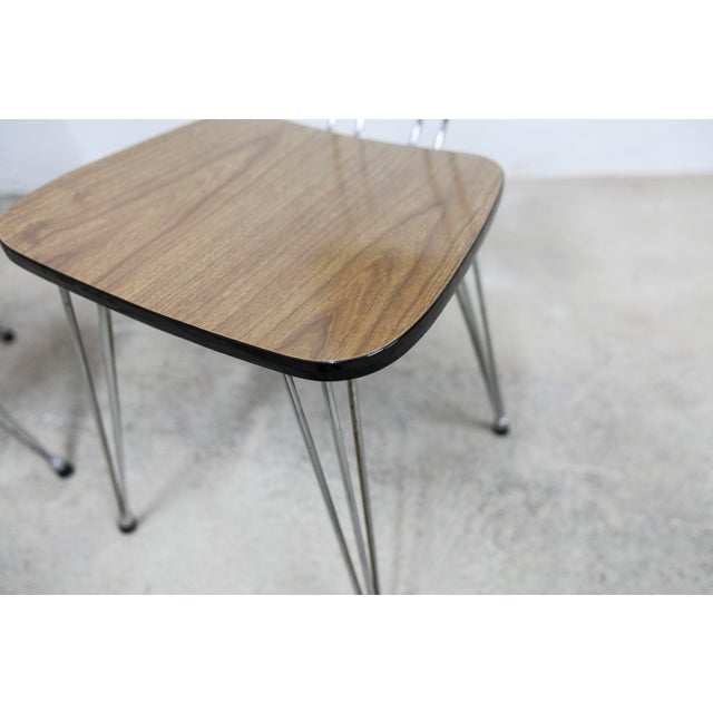 Formica Chairs with Brown Eiffel Legs, 1970s, Set of 2 For Sale - Image 14 of 15