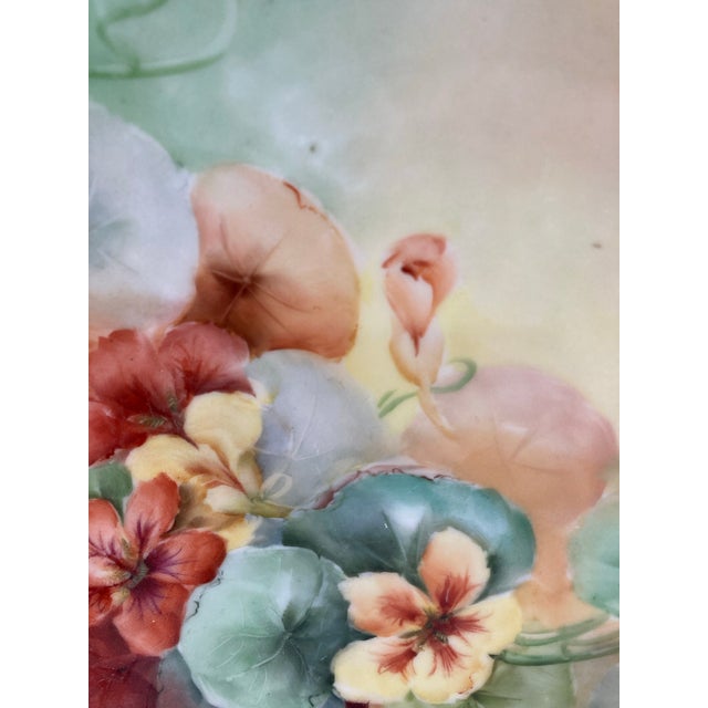 Ceramic Early 20th Century Floral Bavarian Cake or Cookie Plate For Sale - Image 7 of 11