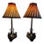 Theodore Alexander Vintage Pair of Bronze & Marble Swan Table Lamps For Sale