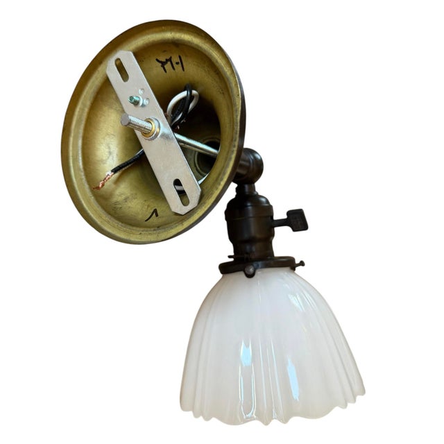 White Antique Pair of Sheffield Style Clam Shell Wall Sconces For Sale - Image 8 of 10