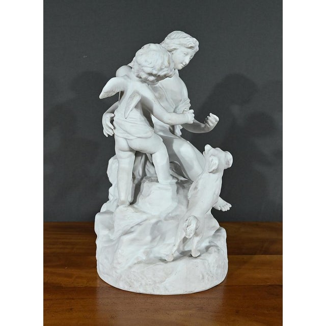 Bisque Sculpture of Venus and Amor, Late 19th Century For Sale - Image 17 of 18