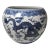 Early 20th Century Chinese Blue & White Porcelain Dragon & Phoenix Bird Jardinière Planter For Sale