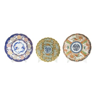 Japanese Porcelain Plates, 3 For Sale