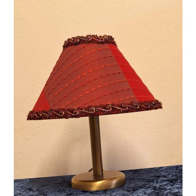 Vintage Table Lamp with Brass-Colored Metal Base by Lamplove, 1980s, in Very Good conditions. Designed 1980 to 1989...