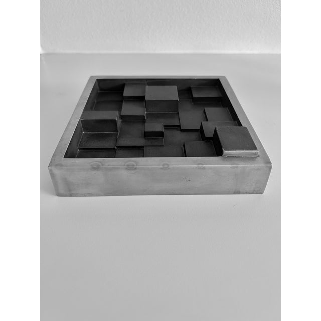 Metal Brutalist Geometric Relief Sculpture by Max Seidenfaden for SDS, 1970s For Sale - Image 7 of 9