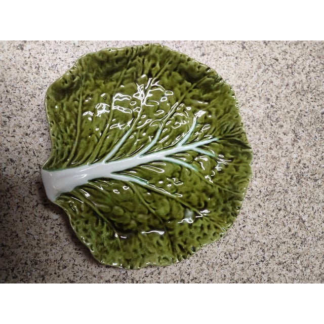 Mid 20th Century Vintage Cabbage Leaf Ruffle Edge Saucer For Sale - Image 5 of 5