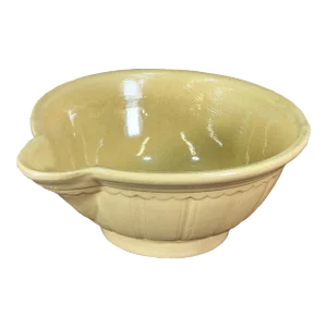 Antique 19th C. Americana Yellowware Mixing / Batter Bowl