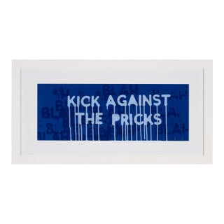 Mel Bochner, Kick Against the Pricks, Framed Screenprint, 2018, 25/30 Signed For Sale
