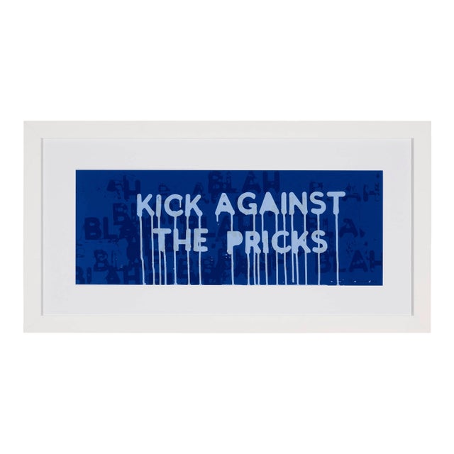 Mel Bochner, Kick Against the Pricks, Framed Screenprint, 2018, 25/30 Signed For Sale