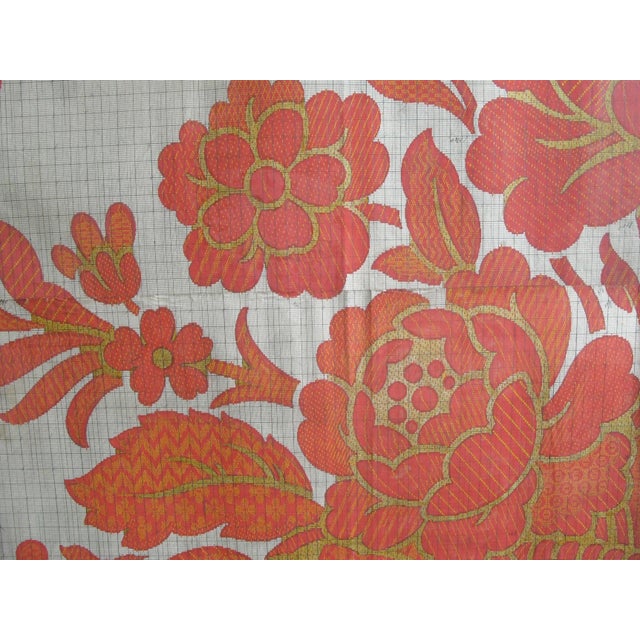 19th c. French original textile design. Gouache on paper. Each design is a one-of-a-kind, hand-painted work. The designs...