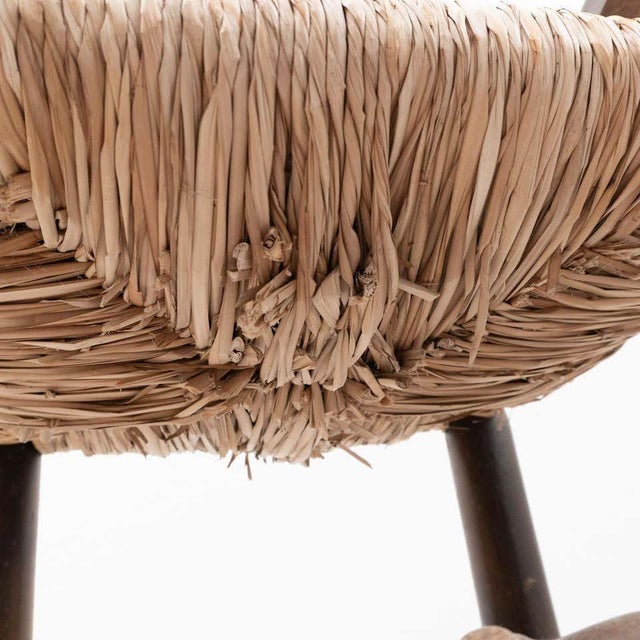 Set of Early 20th Century Popular Rustic Armchairs in Wood and Rattan For Sale - Image 11 of 18