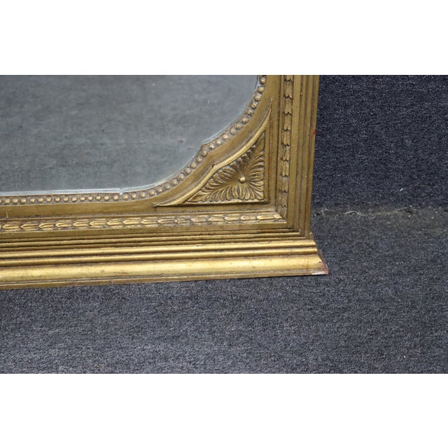 Late 19th Century French Louis XVI Style Carved Giltwood Beveled Floor Pier Mirror For Sale - Image 13 of 13
