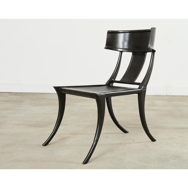Michael Taylor Metal Klismos Garden Chairs Set of Four For Sale - Image 9 of 18