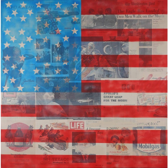 Figurative Stars and Stripes Painting by Dane Shue For Sale - Image 3 of 3