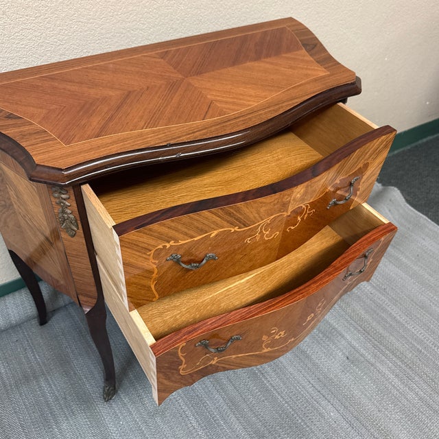 Brown Louis XV Style Chest of Drawers For Sale - Image 8 of 12