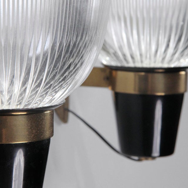 Brass and Glass Wall Lamps Mod LP5 by Ignazio Gardella for Azucena, 1950s, Set of 2 For Sale - Image 9 of 11