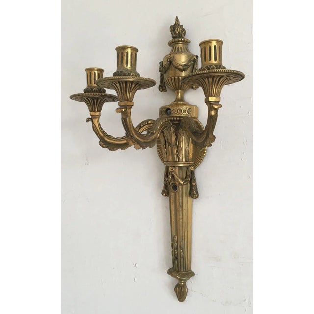 19th Century Gilded Brass Sconce For Sale - Image 4 of 11