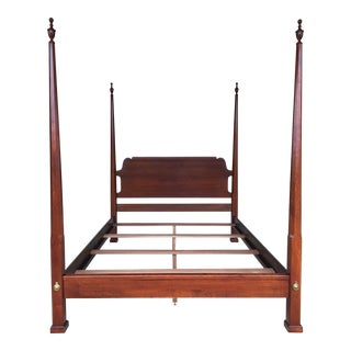 Lexington Shaker Style Solid Cherry Queen Size Pencil Poster Bed For Sale