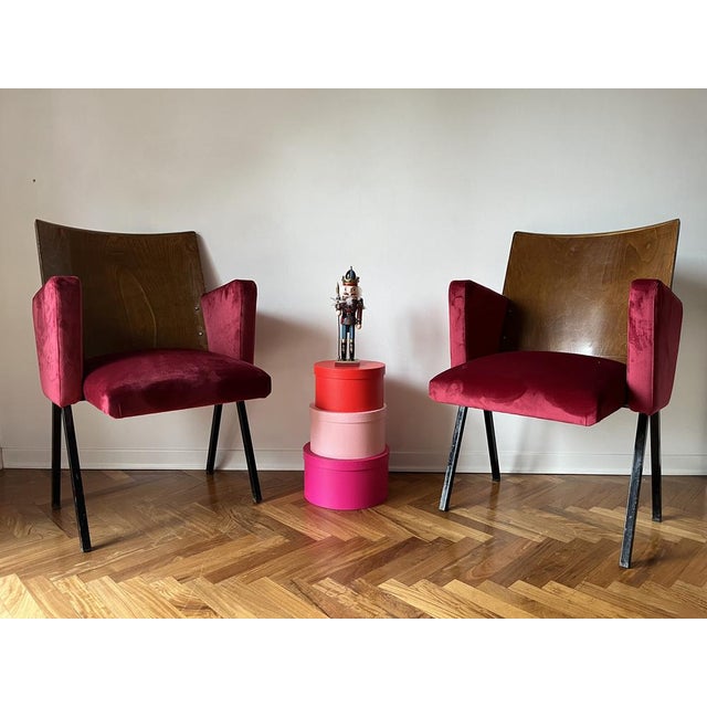 Set of Mid-Century Theatre Armchairs, 1950s For Sale - Image 9 of 18