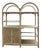 Vintage Rattan Pencil Reed Display Etegere For Sale