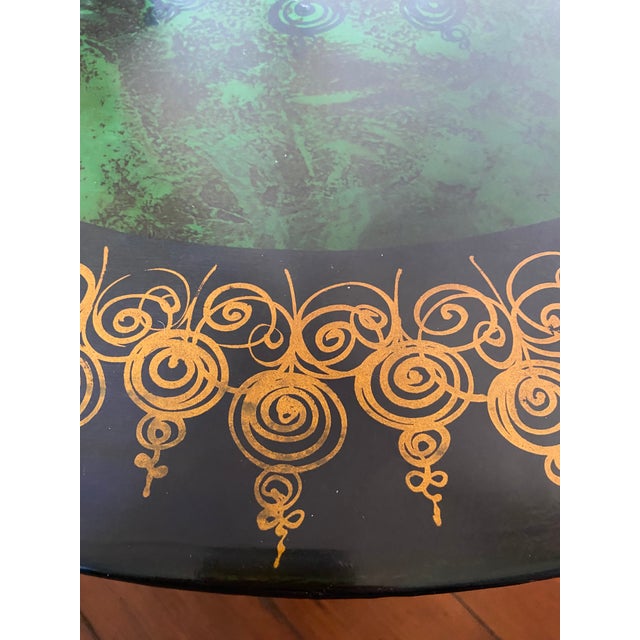 Green Vintage Rotating Tulip Coffee Table by Poul Cadovius for France & Son W Bjorn Wiinblad & Mygge For Sale - Image 8 of 11